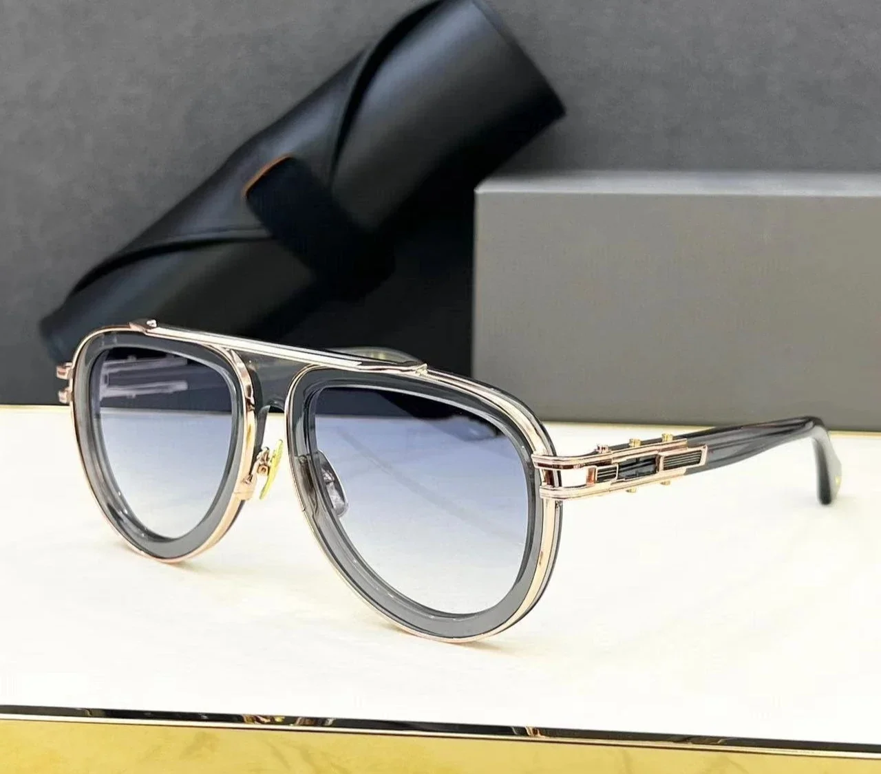 نظارات شمسية بإطار دائري معدني أنيق من Designer DTS403B للحماية من الأشعة فوق البنفسجية، صناعة ثقيلة، طراز متعدد الاستخدامات للحماية العصرية #4