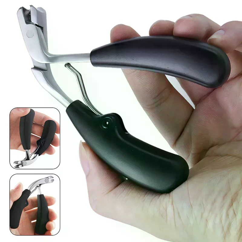 Curved Head Nail Clippers With Large Opening Anti-splash Storage Nail Scissors For The Elderly Thick Toenails Heavy Duty