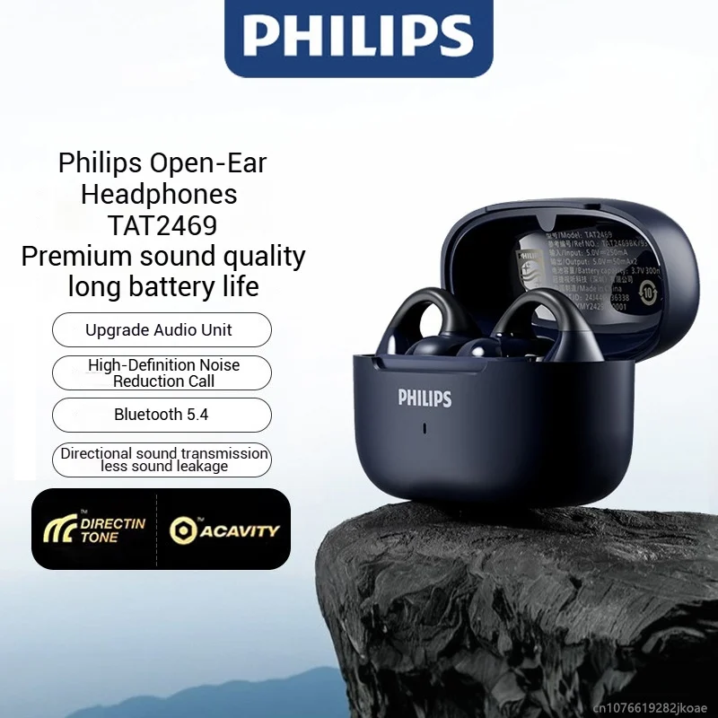 فيليبس TAT2469 سماعات مفتوحة سماعة لاسلكية تعمل بالبلوتوث 5.4 الأذن كليب سماعة الرياضة في الهواء الطلق سماعات الموسيقى ستيريو HD هيئة التصنيع العسكري دعوة سماعة #1