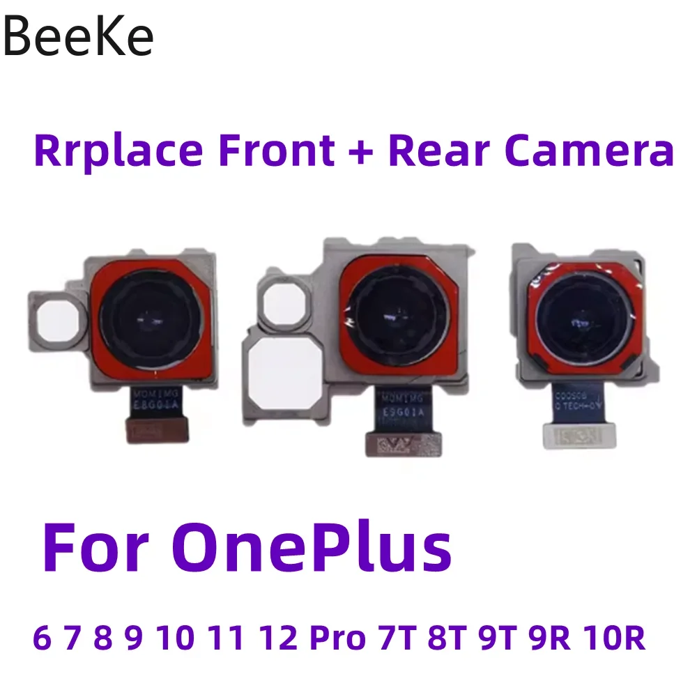 Original For Oneplus 7 8 9 10 11 12 13 Pro 5G 8T 9R 10R 1+ Front Rear Back Main Camera Wide Selfie Module Flex Cable Replacement