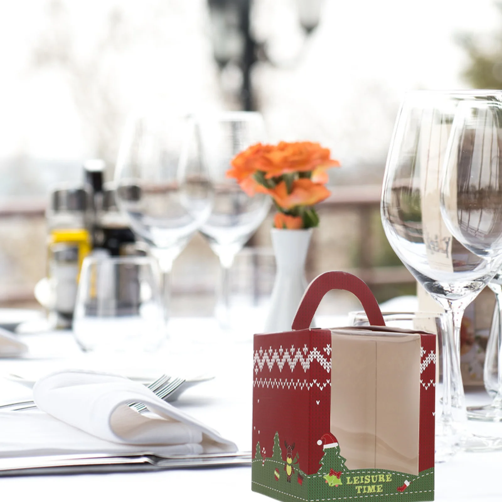 

20Pcs Cupcake Storage Boxes Christmas Ornaments Xmas Dessert Cases Festive Gifts Christmas Cupcake Boxes Festival Supplies