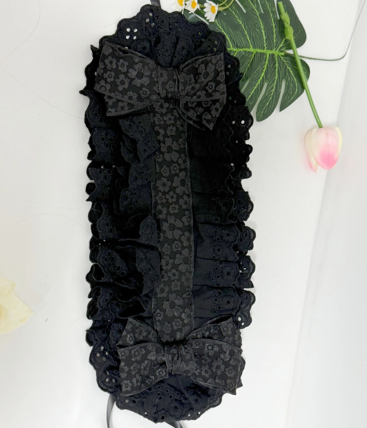 할로윈 코스프레 고딕 블랙 레이스 머리핀 머리띠 레이스 헤어 클립 여자 여자 로리타 헤어 액세서리