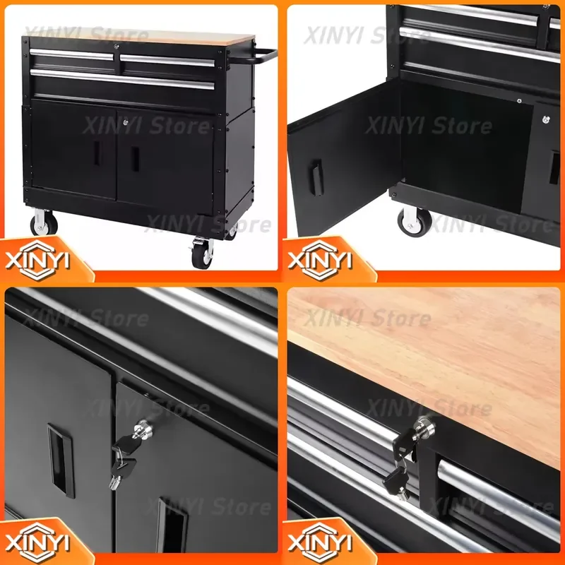 Heavy Duty Metal Workbench Drawer Trolley Garage Tool Cabinet with Caster for Durable Cheap Use