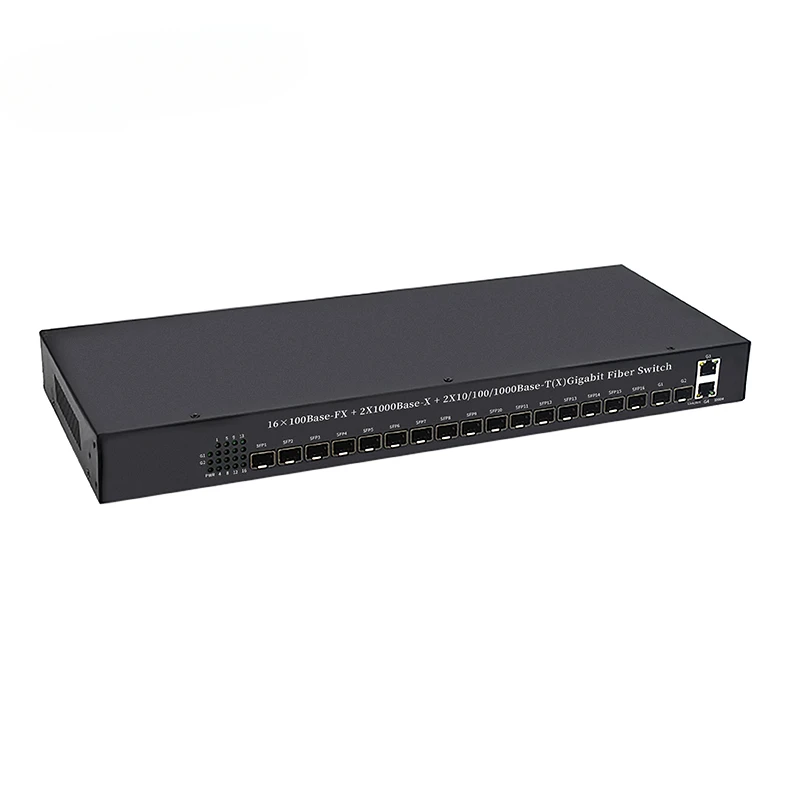 Fiber Optic Equipment 16x10/100Base-Fx +2x1000Base-X+2x10/100/1000Base-Tx 16 SFP Port Fibra Optical Ethernet Switch