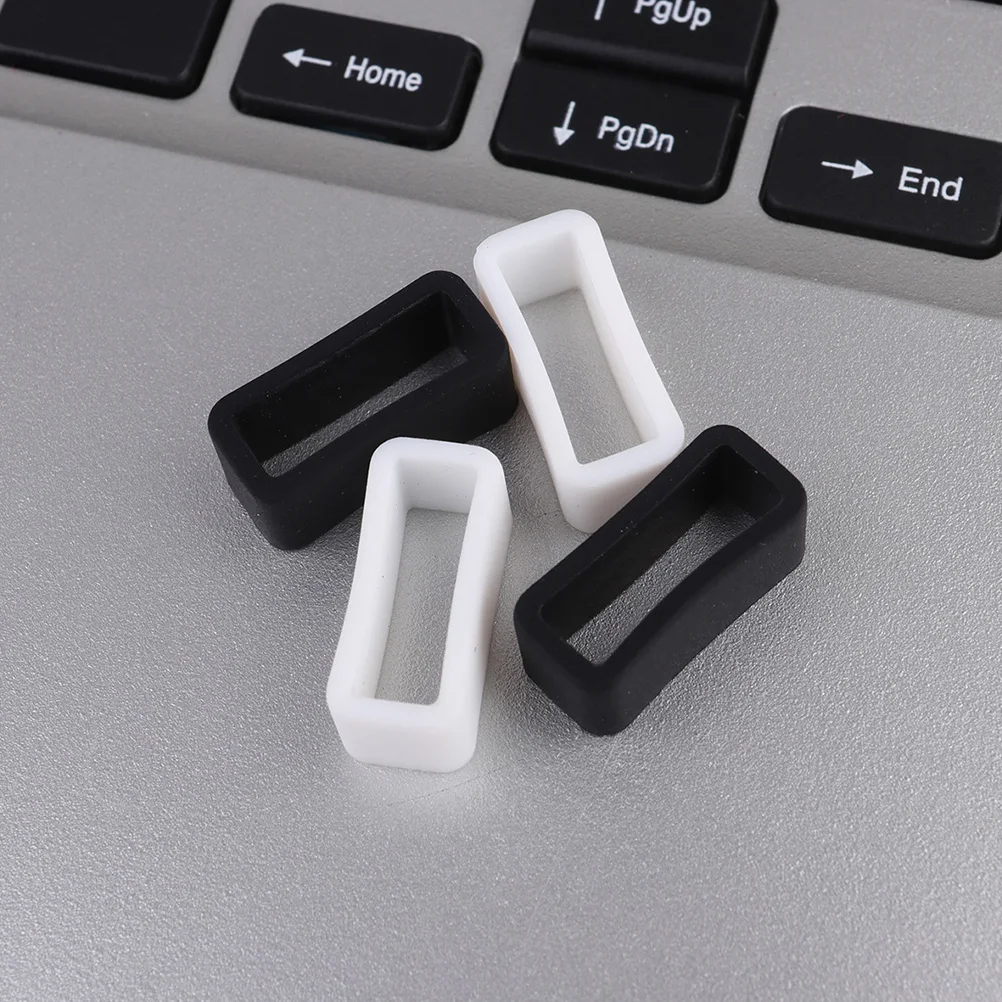 8 stuks 18 mm zwart witte siliconen horlogesluiting Premium materiaal Duurzaam Praktisch Gladde afwerking Gemakkelijk te gebruiken horlogegesp