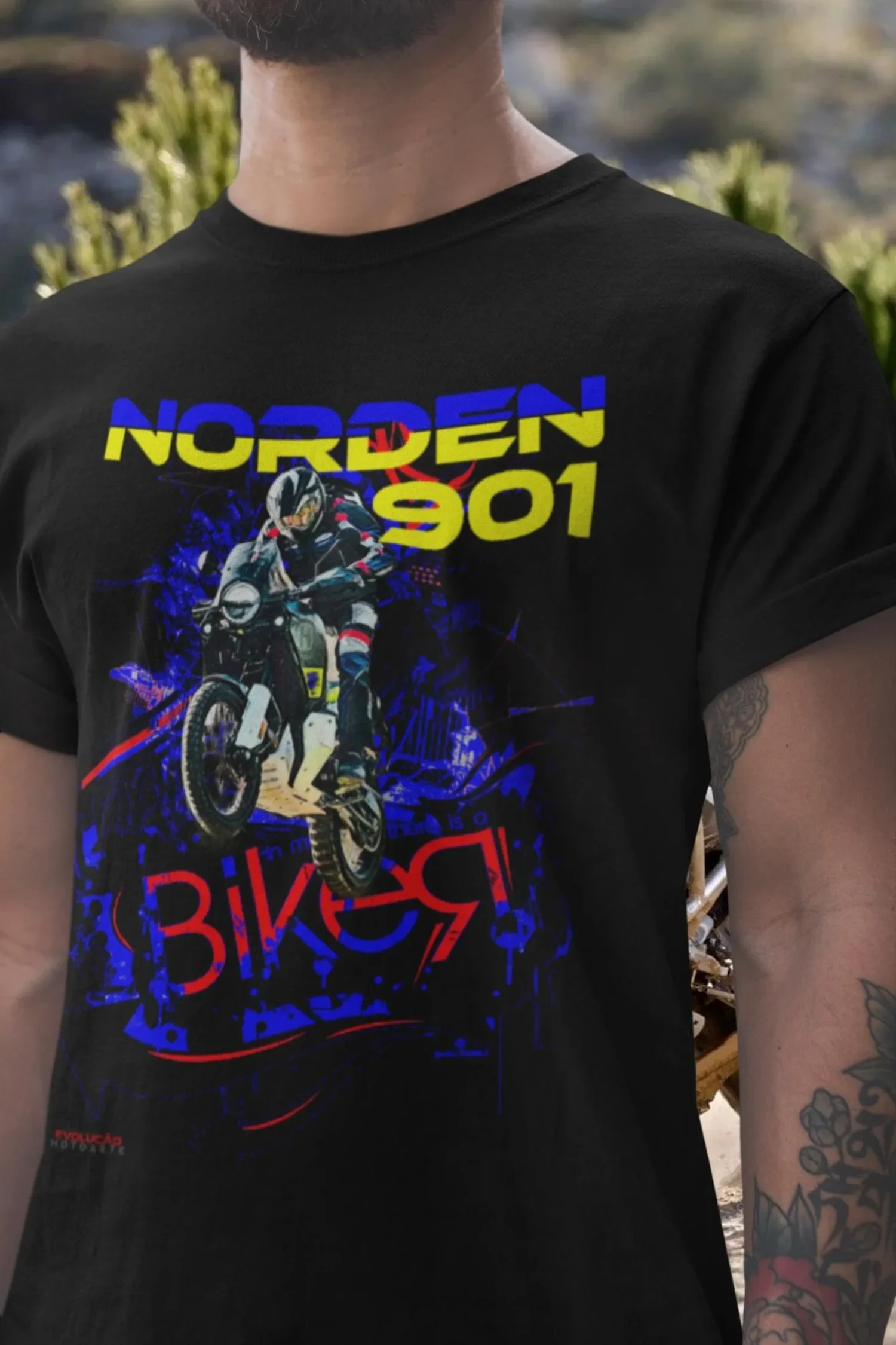 

78@EY H-moto.usqvarna Norden 901 T Shirt Adventure Travel Motorcycle Tee Neo Retro ADV Rider Graphic Top For Husky Fans Explorer