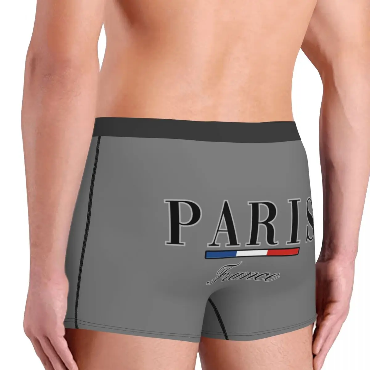 Boxers gráficos legais personalizados para homens, calcinhas confortáveis, cuecas, cuecas, cuecas, roupas íntimas, Paris, França