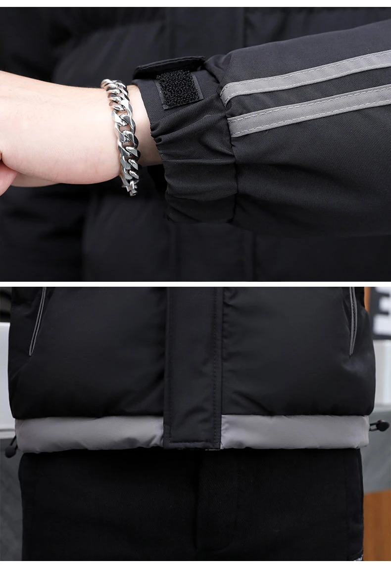 الرجال الملابس الشتاء الخريف معطف الذكور سترة الرجال سترة واقية الموضة سترة الشارع الشهير معطف يندبروف عادية الدافئة Hombre #5