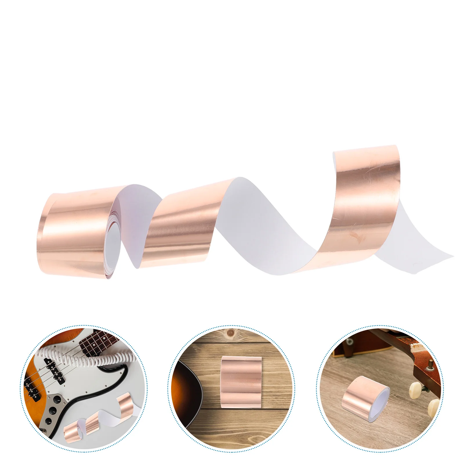 

Copper Foil Tape Electric Guitar Bass Shield Noise Reduction Conductive Adhesive Tape Clear Sound Easy Install