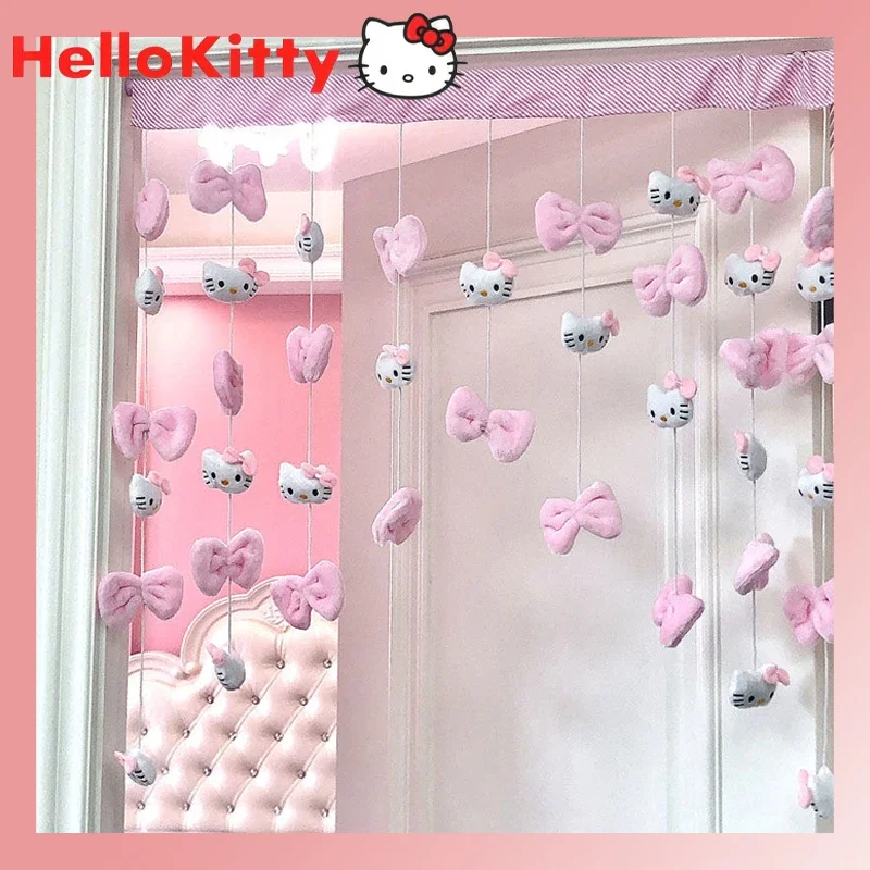 

Hello Kitty Door Curtain Printed Partition Girl Cartoon Bedroom Doorway Decorative Kawaii Noren Hanging Half-Curtain Home Decor