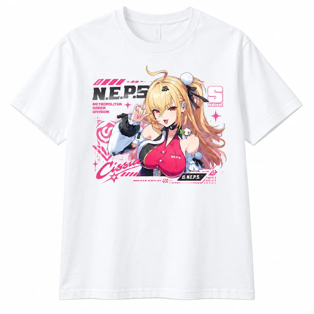 Zenless Zone Zero Cissia Character Print Cotton TShirt, Unisex Casual Streetwear Pullover Sweatshirt