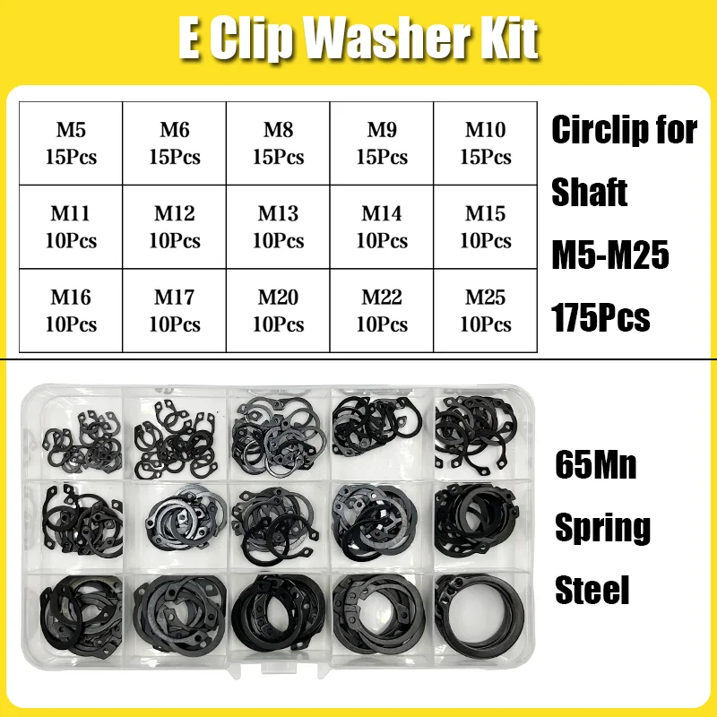C-Typ Interne Sicherungsringe für Löcher aus Edelstahl und Kohlenstoffstahl, E-Ringe, Schnappverschluss-Sicherungsclips M1.5-M48, Sicherungsring-Set für Wellen – Detail 20