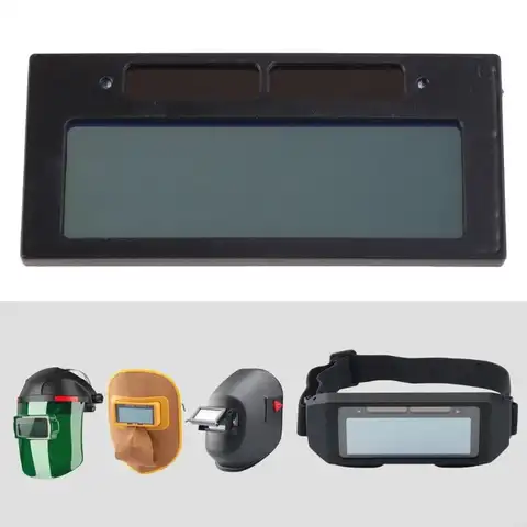 AB34 태양광 자동 어두워짐 기능이 있는 LCD 용접 헬멧 마스크 고글 - 눈 보호용 용접기 캡 16 가스 용접 강철 용접에 적용 가능한 E1PD 실제 자동 어두워 진 용접 렌즈