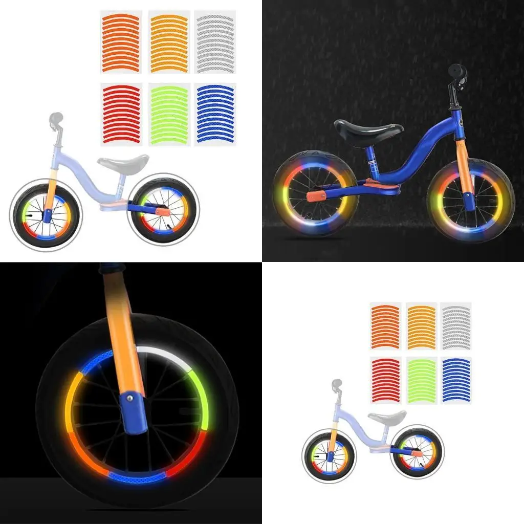

Y1UC Bikes Reflective Stickers, Reflective Decals Bikes Reflective Tape Night Ridings Safety Stickers for Bikes, Trucks