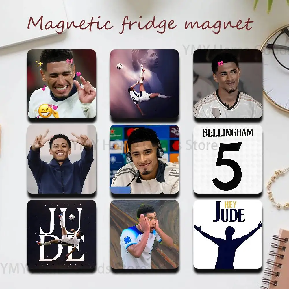 Funny J-Jude Bellingham Football Fridge Magnetic Magnet PVC Memorial Decor for Family Friends Students Adults
