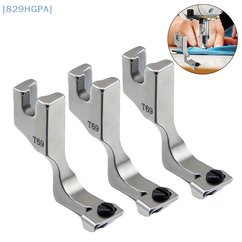 【HGPA】T69 Adjustable Invisible Zipper Presser Foot Unilateral Zipper Feet For Industrial Single Needle Sewing Machine Accessory