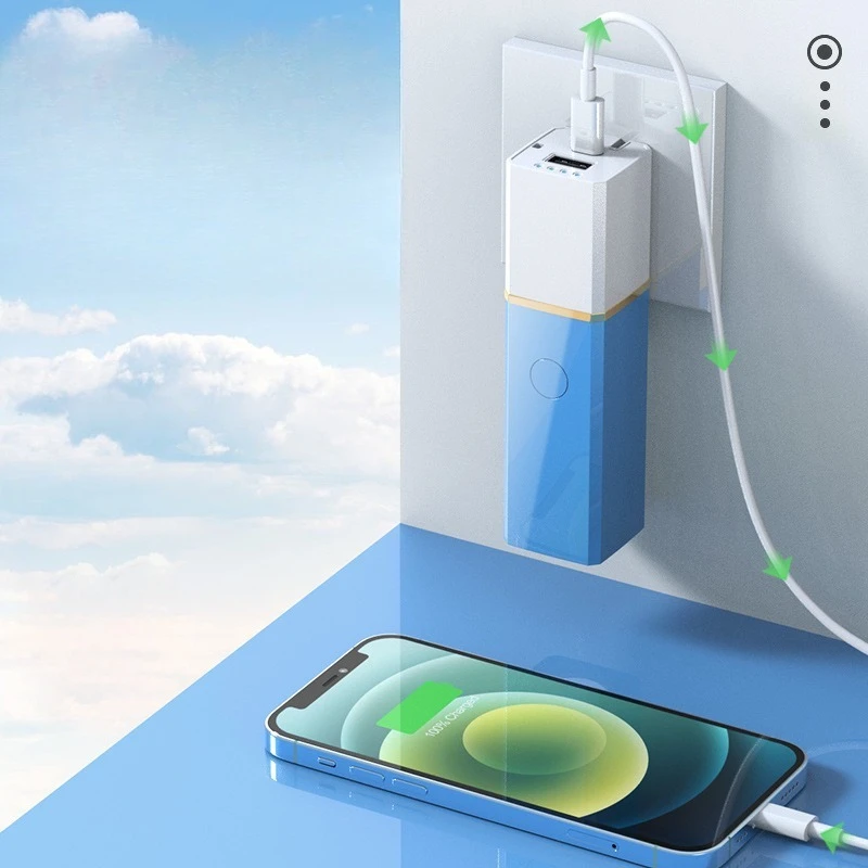 New Style Mini Capsule Power Bank with Fast Charging and Plug Rechargeable Outdoor Portable Pocket Power Bank