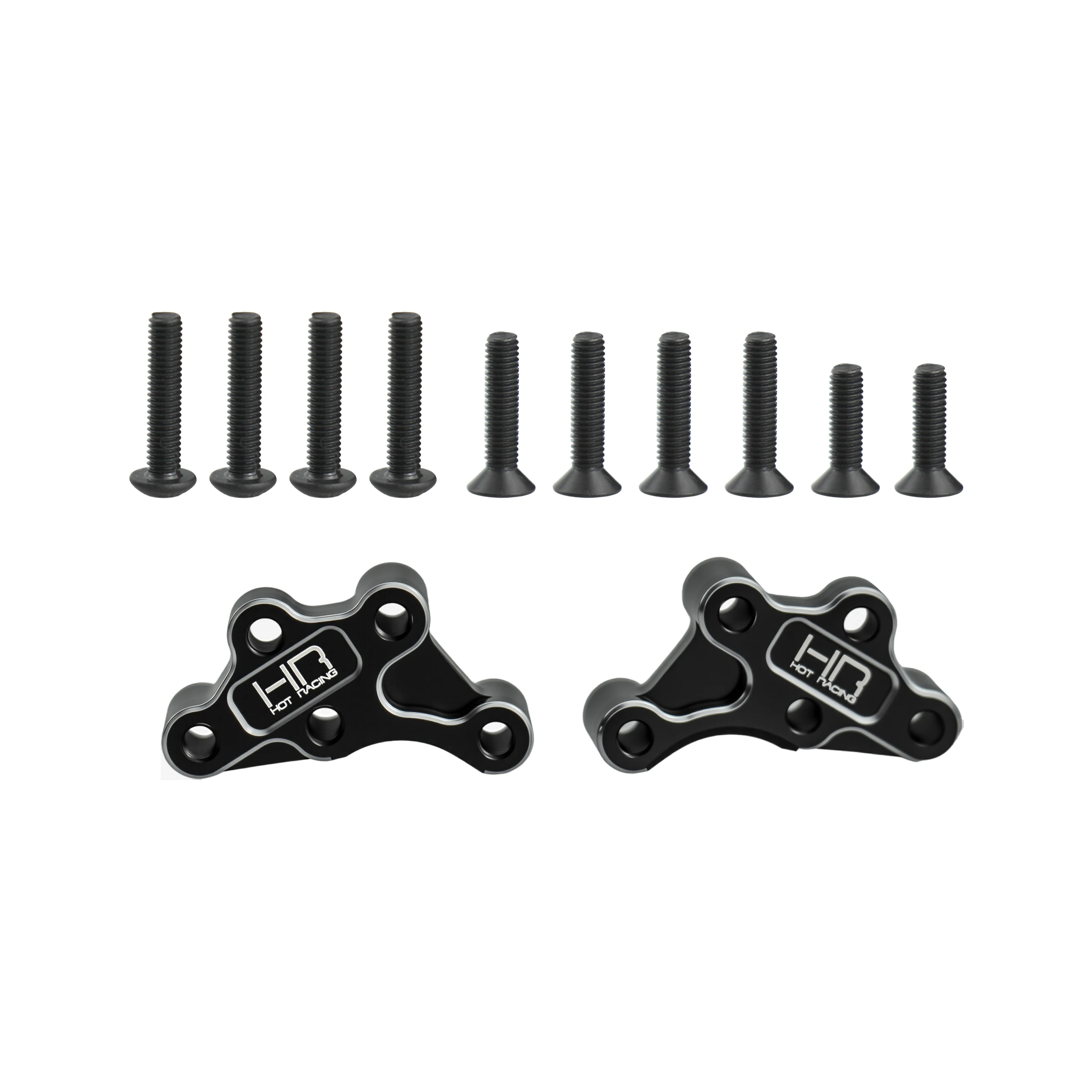 Hot Racing JCR28LM01 Black Alum Lower Shock Mount Set Rep JCO9084 for JConcepts Reactor MT (L/R Pair)