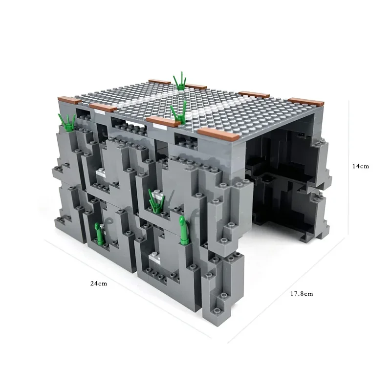 MOC Trem Túnel Blocos de Construção para Crianças, Figuras Educacionais Compatíveis, Cenas Modelo, Tijolos Montar Brinquedos, Presentes Acessório