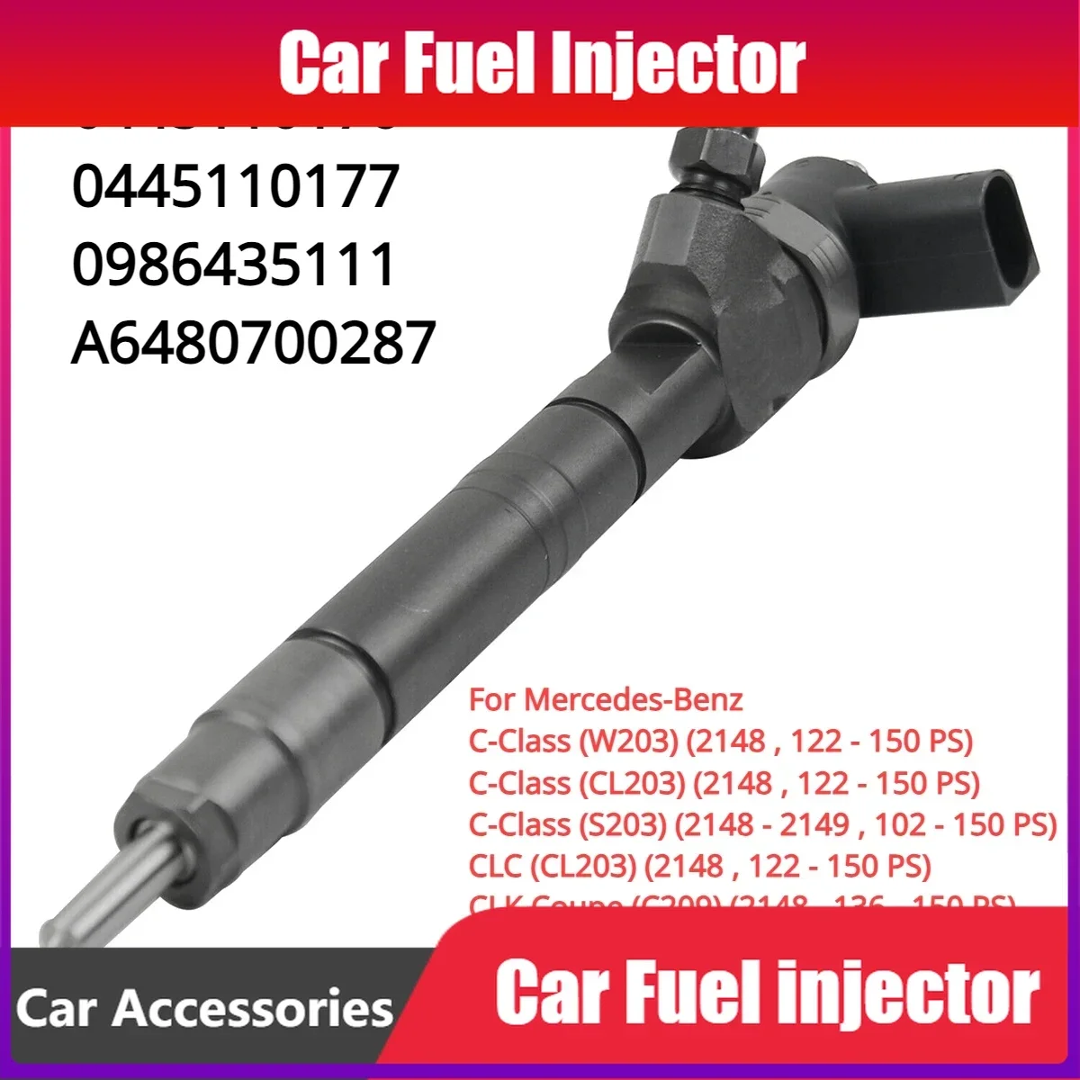 

High Quality 0445110177 0445110176 A6480700287 New Diesel Fuel Injector Nozzle For Mercedes-Benz W203 W211 C E-Class 200CDI 220