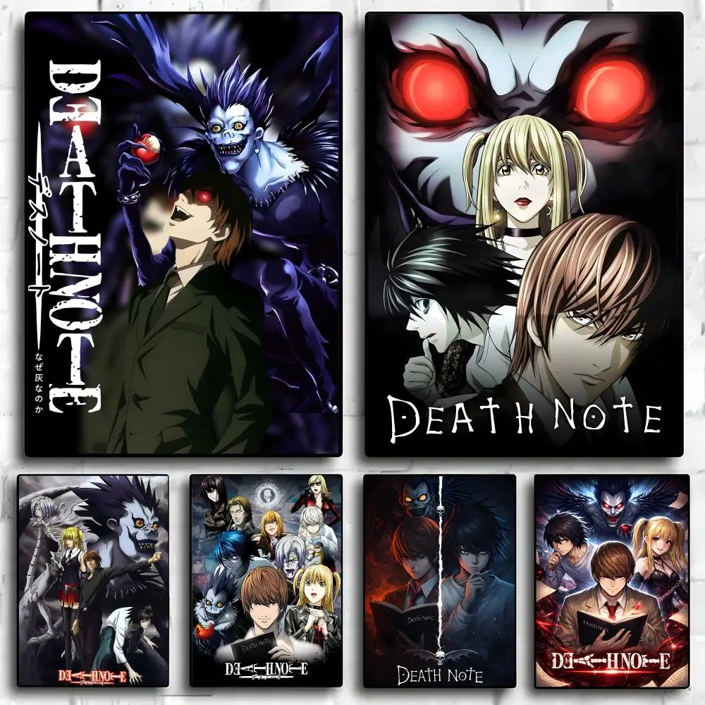 Anime Death Note Poster Poster Self-adhesive Art Waterproof Paper Sticker Coffee House Bar Room Wall Decor