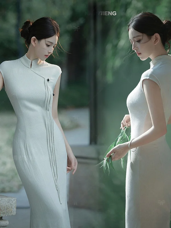 

New Vintage Chinese Style Portrait Photography Costume Cold Tone Revamped Atmosphere Art Photo Shooting Clothing