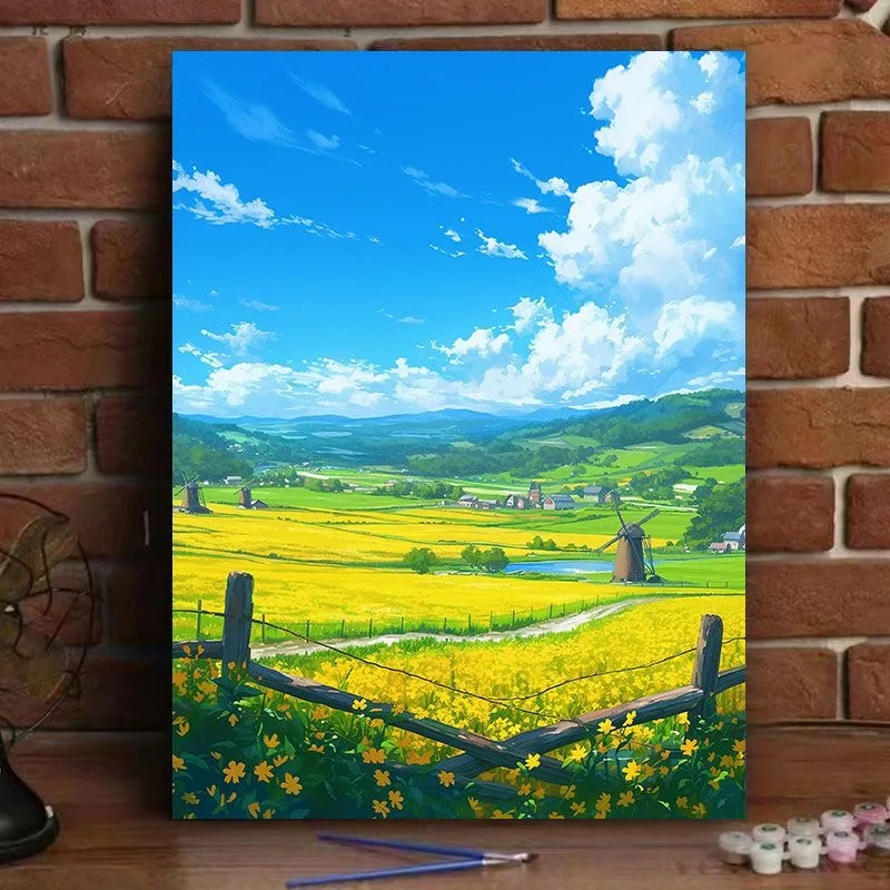 

A6011 Hand Painted Sunset Ocean Oil Painting Art