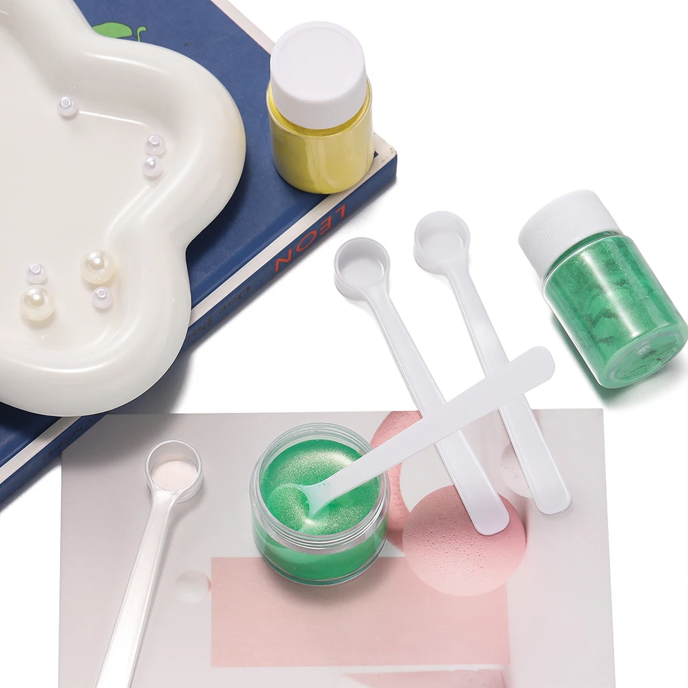 20pcs Micro Plastic Measure Scoop Resin Mixing Stirring Sticks 0.5g PP Measuring Spoon for Powder Liquid Epoxy Resin Tools Craft