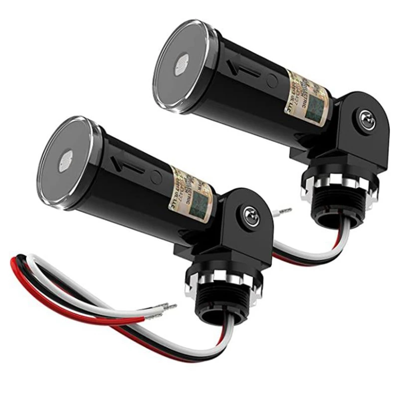 2Pack,Dusk to Dawn/Day Night Sensor, Photoelectric Switch, Photo Cell Sensor,IP65 Waterproof Photocell for Outdoor Light-A56M