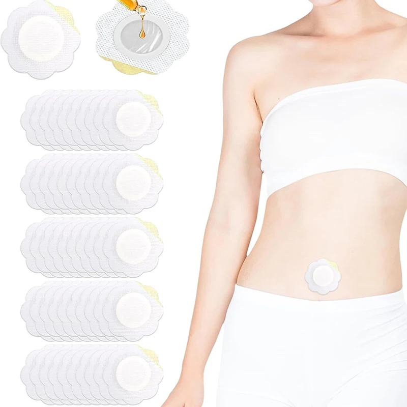 

Replacement Disposable Castor Oil Pack Self-Adhesive Universal Adhesive Navel Stickers Seepage Resistant Belly Button Protectors