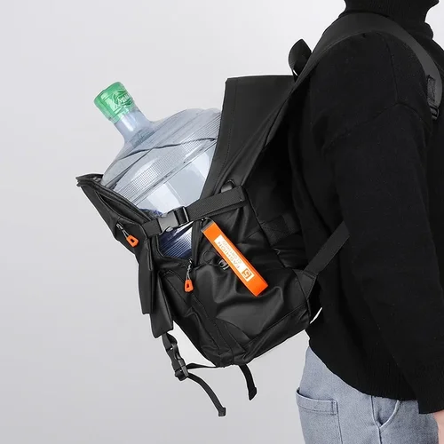 Imagen 2 del producto Mochila de diseñador de tendencia para hombre, mochila para ordenador portátil 15,6 con USB, bolsa de viaje impermeable de gran capacidad, mochilas escolares simples para hombre