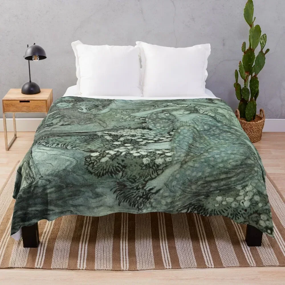 

Arthur Rackham- Wood Nymphs Throw Blanket Stylish Warm Blanket for Living Room Bedroom