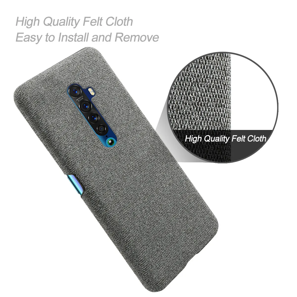 Cloth Cases For OPPO Reno 2 Z 2Z 2F Case Slim Retro Cloth Hard Cover For OPPO Reno 2Z 2F 2 Z RenoZ Reno2 Reno2F Reno2Z Coque