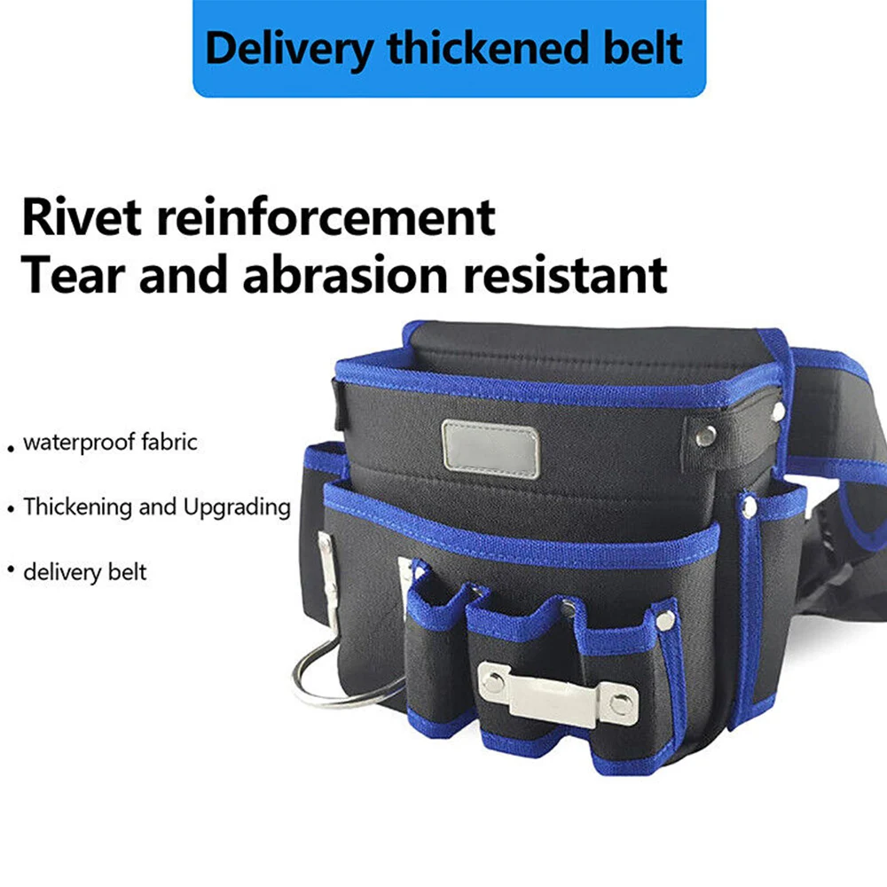 New Multi-functional Electrician Tools Bag Waist Pouch Belt Storage Holder Organizer Garden Tool Kits Waist Packs Oxford Cloth