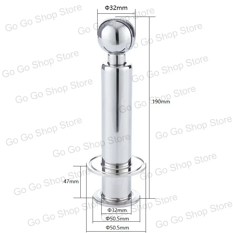 304 Stainless Steel Rotating Spray Ball, 1.5