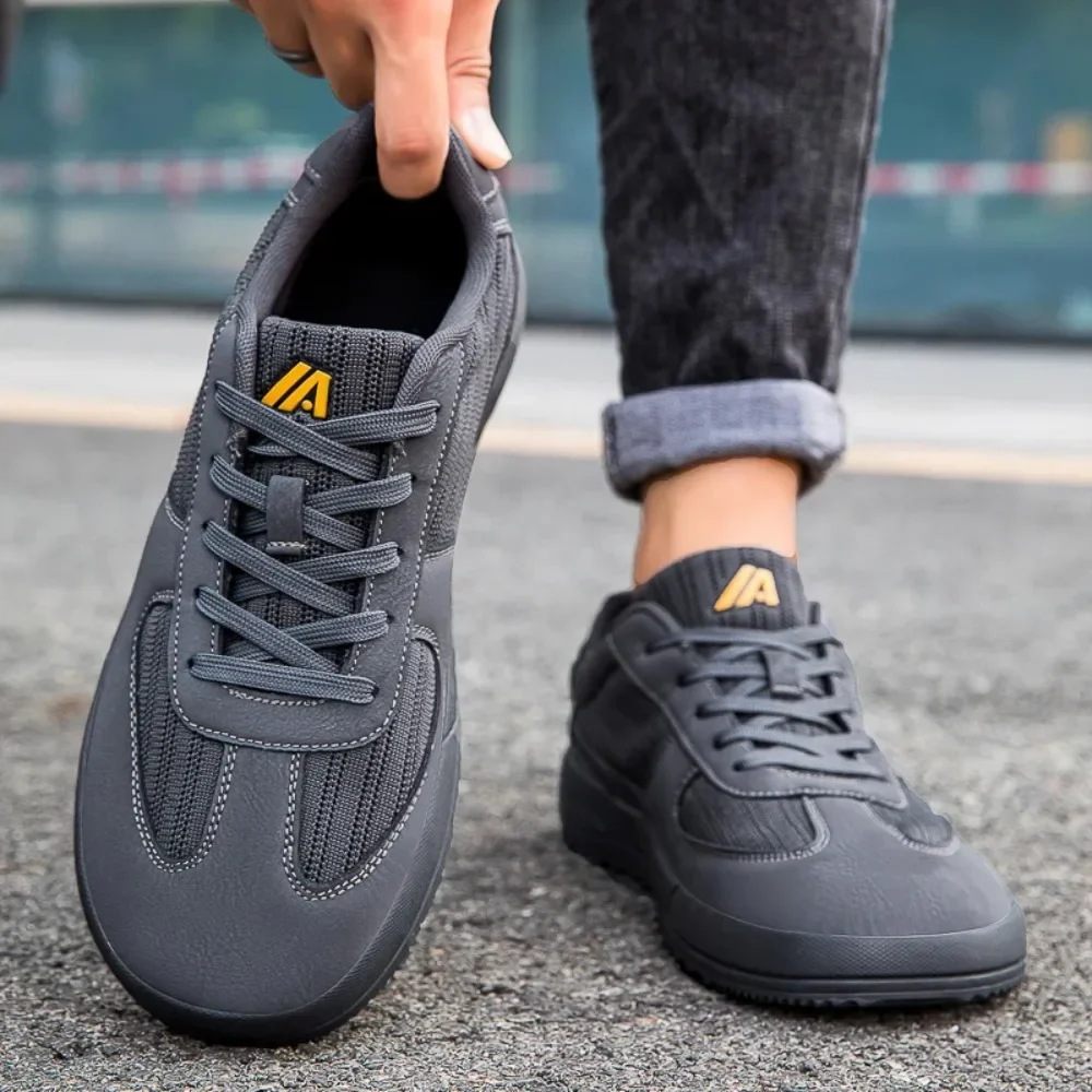 

Fashion Casual Zero Soles Wide Toe Shoes Comfortable Barefoot Shoes Minimalist Men Running Sneakers Mesh Breathable Sport Shoes