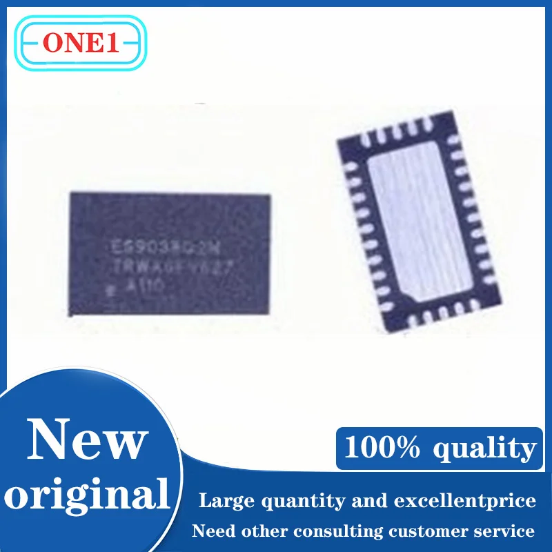 1PCS/lot Chip New original ES9038Q2M ES9038 QFN30 Decoder 32-bit DAC high-performance stereo audio chip