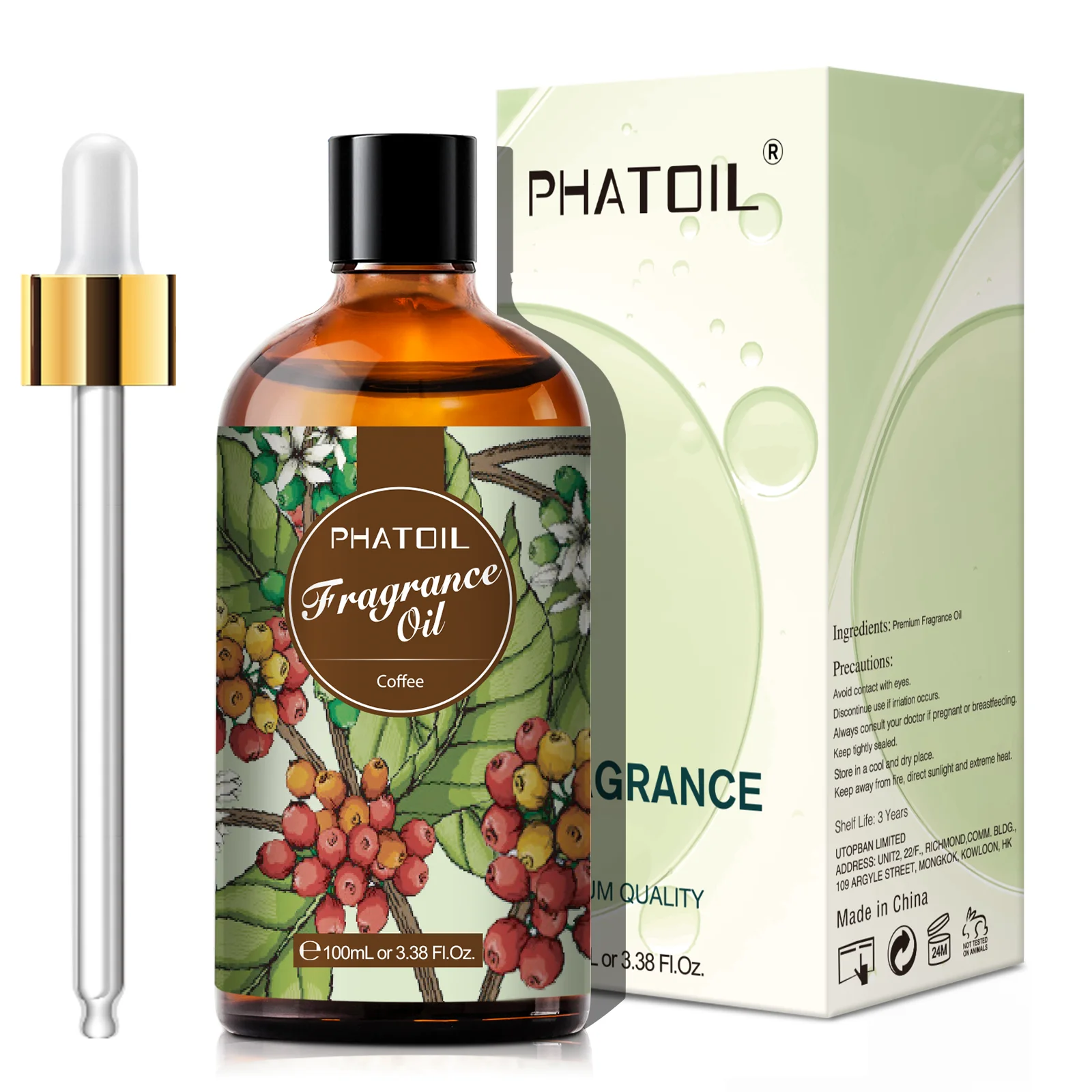 Phatoil 100ml Coconut Vanilla Fragrance Oils Peach Cucumber Melon Sweet Orange Essential Oils for Humidifiers Candle Soap making