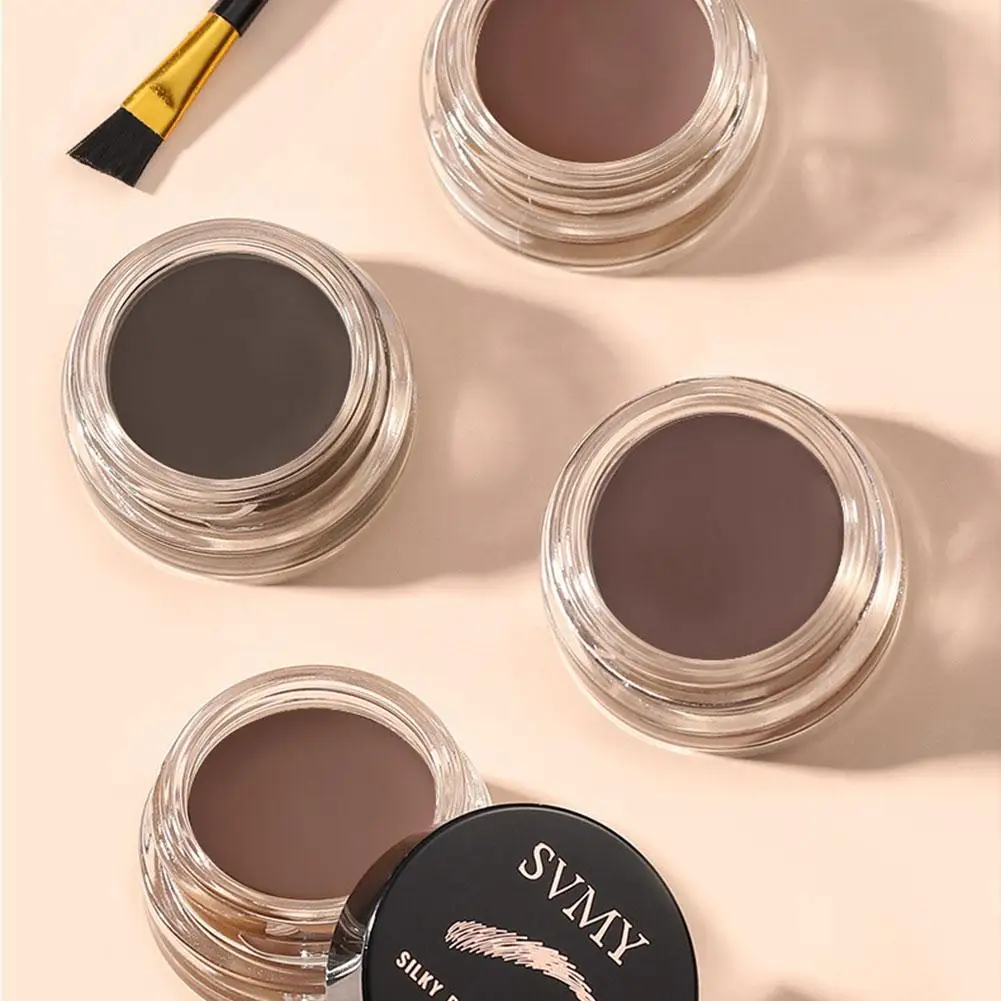 Eyebrow Cream Gel Enhancers Long-Lasting Waterproof Quick-Dry Eye Brows Pomade Gel with Brushes for Women Makeup