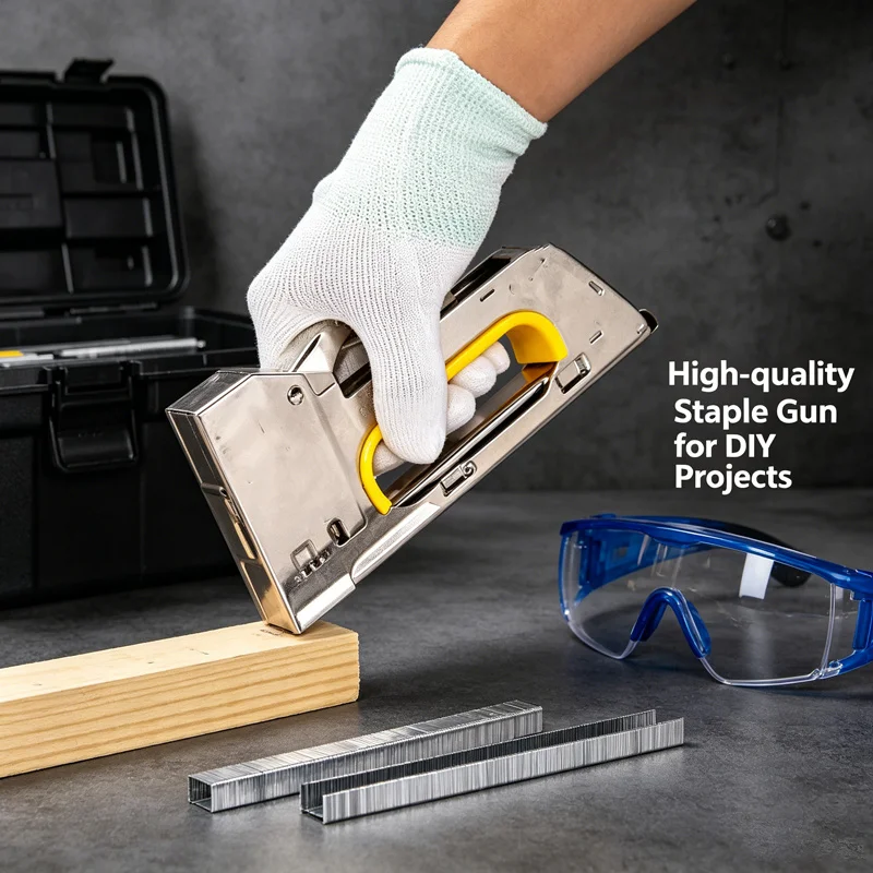 Heavy Metal Manual Tacker Staple Gun Labor Saving Handle For Furniture Upholstery Carpet Canvas Decoration Fix Work