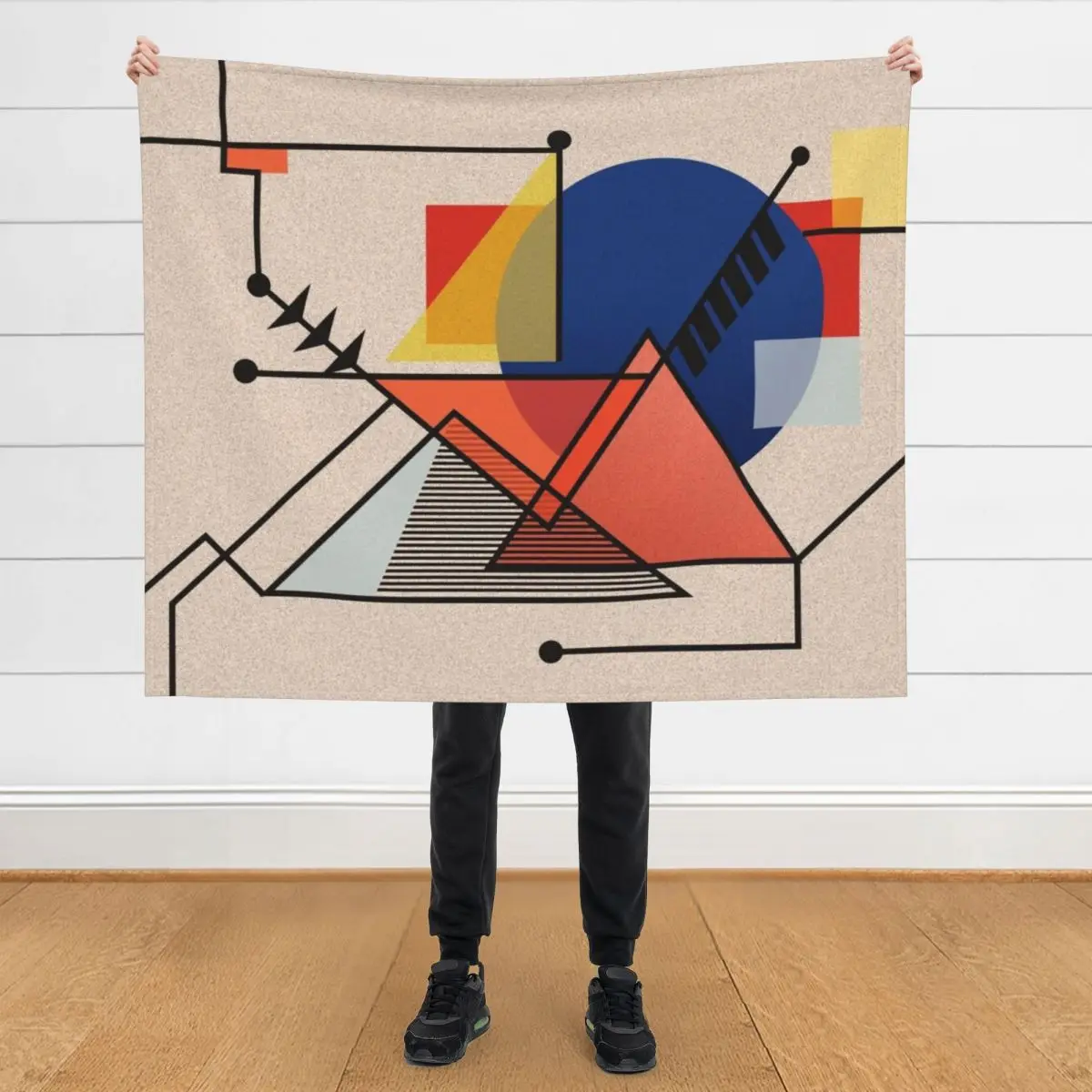 

Midcentury Modern Abstraction Throw Blanket Furrys Kid'S anime Blankets