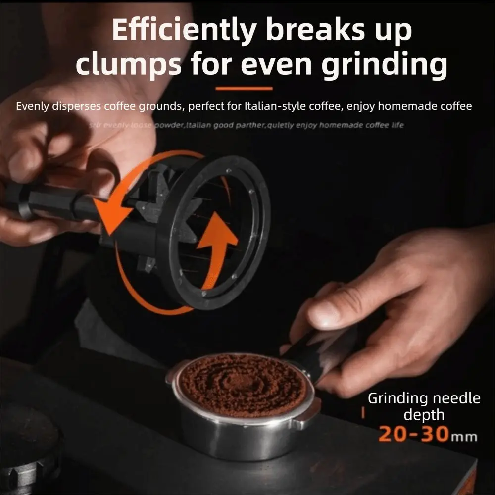 

51/53/58mm Magnetic Dispersed Powder Needle Press Type Adjustable Height Coffee Stirring Distribution Tools Even Distribution