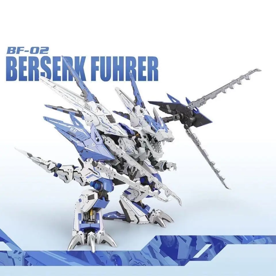 ZA Blue Zoids Liger Berserk Fuhrer Bf-02 Mugen Liger Perakitan Model Koleksi Mainan Hadiah