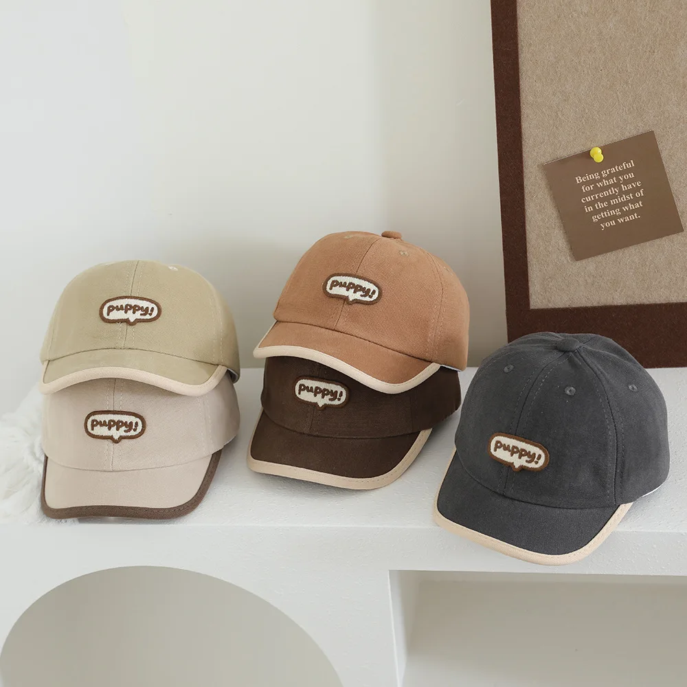 Herbst Baseball Kappe Sonnenschutz Kinder Ente Zunge Hut Kinder Sonnenschirm Kappe Junge Mädchen Baumwolle Außen Einstellbare Visier Kappen