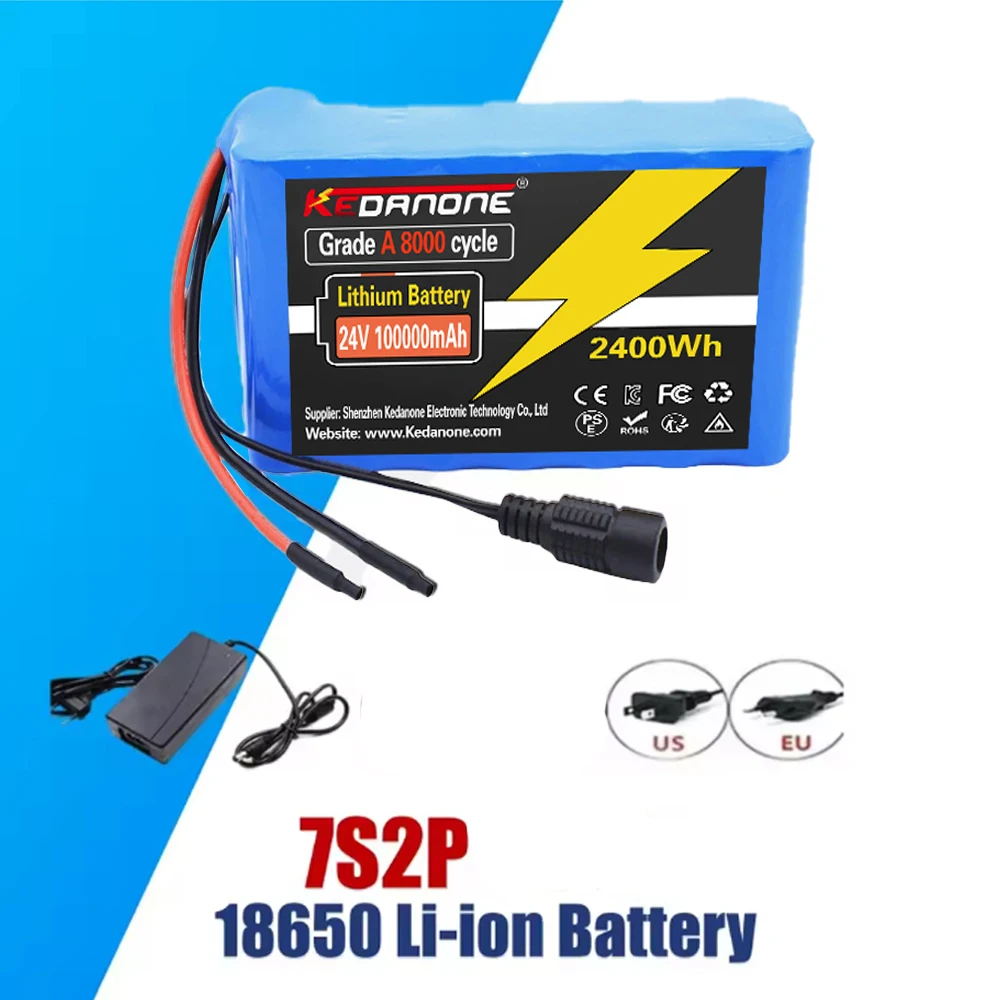 

‍♂Original 100Ah 18650 7S2P Li-ion Rechargeable Battery Pack 25.2V Suitable for Battery Replacement of 29.4V Electric Scoo