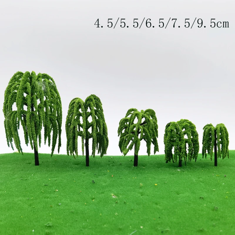 4-12cm 모델 트리 세트 혼합 50pcs 사이프러스 모델 거리 나무 뽕나무 모래 테이블 산 플랫폼 기차 철도 레이아웃