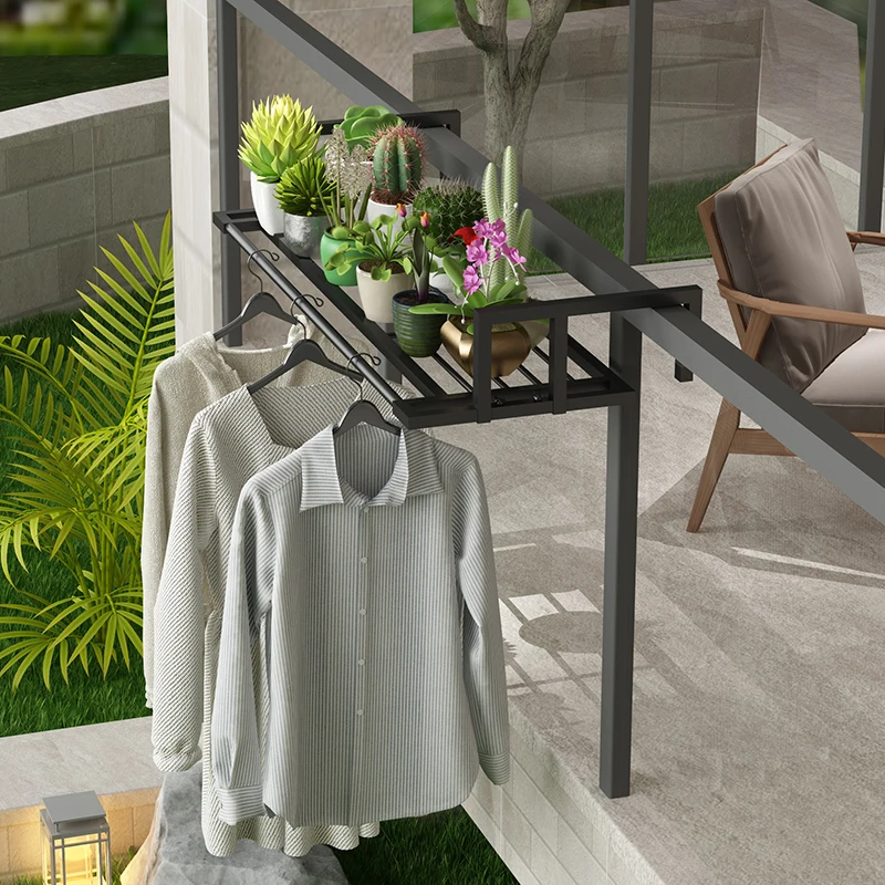 

Balcony Railing Planter Adjustable Hanging Flower Stand for Succulent Indoor Outdoor Shoe Organizer Mountable Plant Shelf
