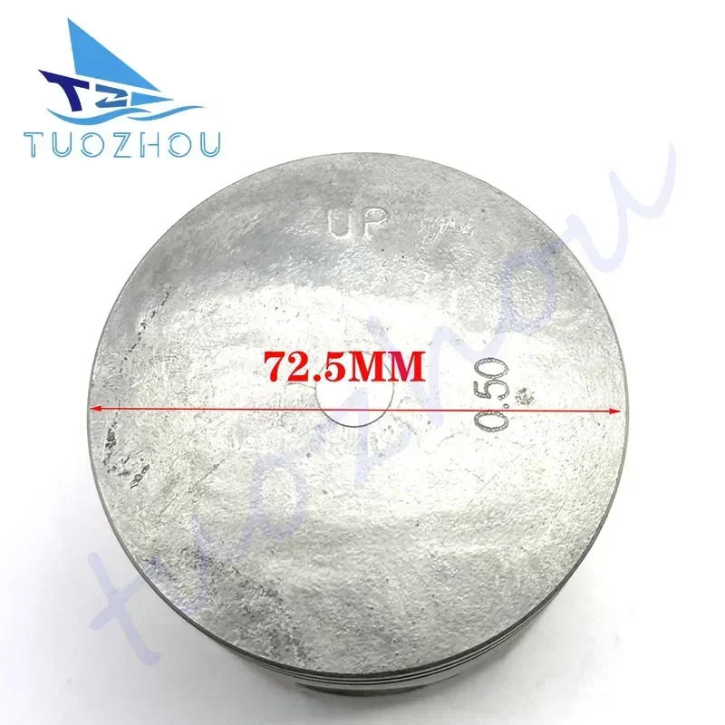 

61N-11636 Piston Set (0.50Mm O/s) 72.5MM For Yamaha Outboard Motor 2 stroke 25HP 30HP 61N-11636-00-00 61N-11636-00