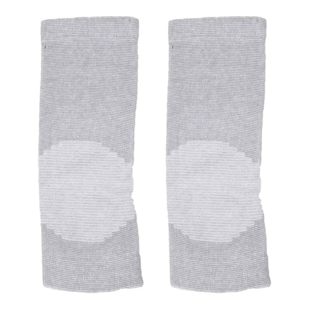 

1Pair Gray Athletic Ankle Brace Knitted Compression Sleeve Half Foot Breathable Elastic Ankles Support Protective Sleeve for Men