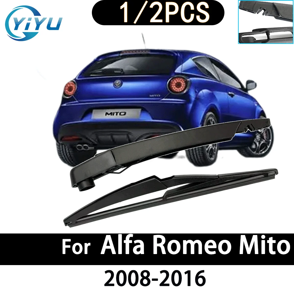 Auto Heckscheibenwischerarm Wischerblatt für Alfa Romeo Mito 2008-2016 Autozubehör Zubehör